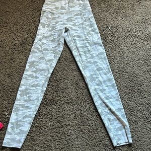 camo leggings. stretch material. worn once
